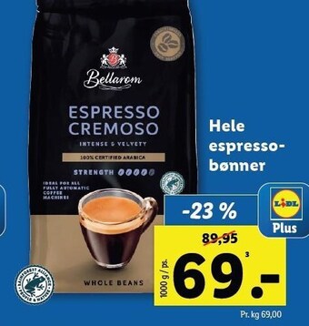 Lidl Hele espressobønner tilbud