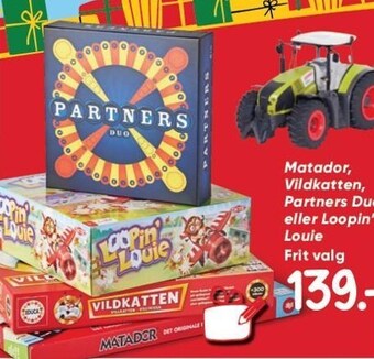 Matador, vildkatten, partners duo eller loopin' louie