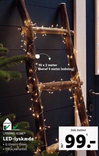 Lidl Livarno home led-lyskæde tilbud