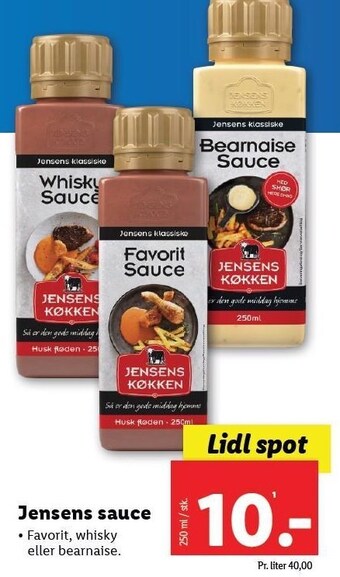 Lidl Jensens sauce tilbud