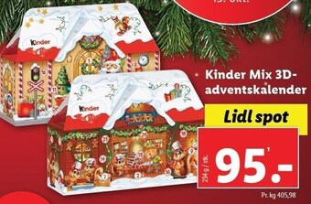 Lidl Kinder mix 3d-adventskalender tilbud