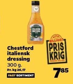 Netto Chestford italiensk dressing tilbud