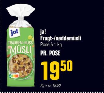 Poetzsch Padborg Ja! frugt-/nøddemüsli tilbud