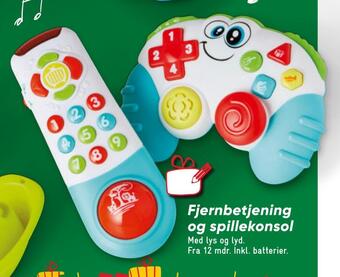 Fjernbetjening og spillekonsol