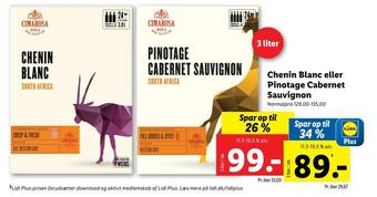 Lidl Chenin blanc eller pinotage cabernet sauvignon tilbud