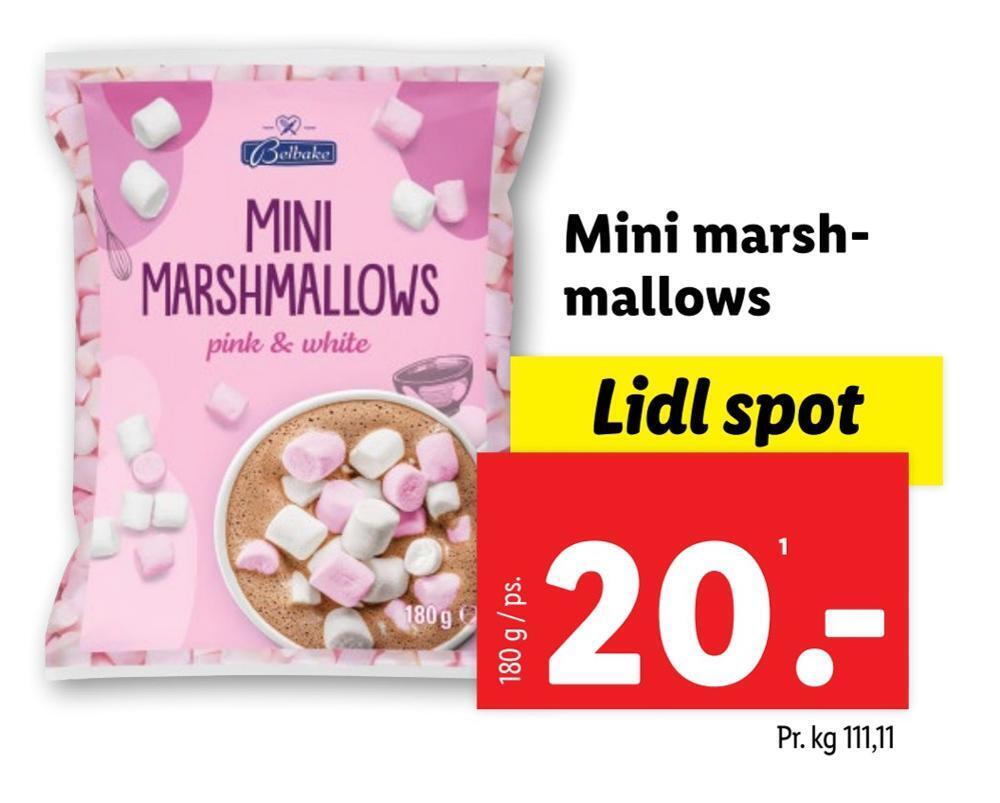Mini marshmallows tilbud hos Lidl