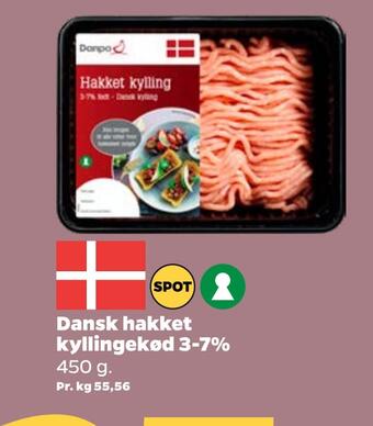Netto Dansk hakket kyllingekød 3-7% tilbud