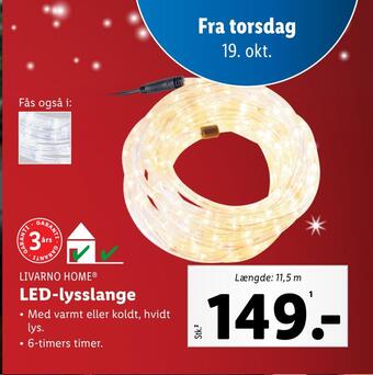Lidl Led-lysslange tilbud