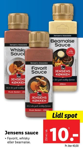 Lidl Jensens sauce tilbud