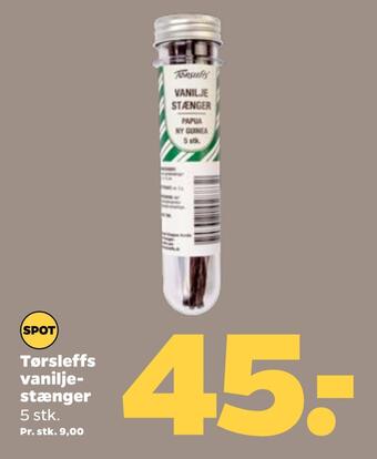 Netto Tørsleffs vaniljestænger tilbud