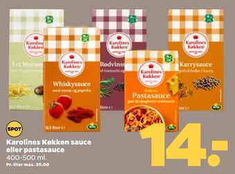 Netto Karolines køkken sauce eller pastasauce tilbud
