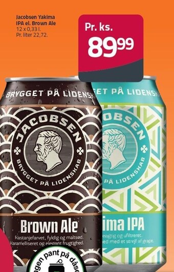 Fleggaard Jacobsen yakima ipa el. brown ale tilbud