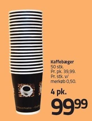 Fleggaard Kaffebæger - 4 pk tilbud