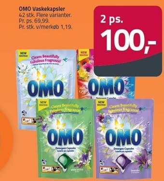 Fleggaard Omo vaskekapsler - 2 ps tilbud