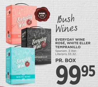 MENY Everyday wine rosé, white eller tempranillo tilbud