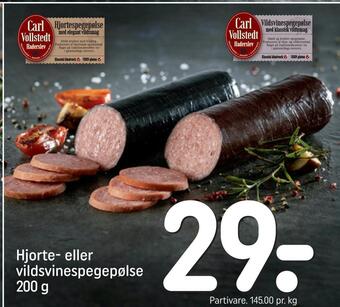 REMA 1000 Hjorte- eller vildsvinespegepølse tilbud