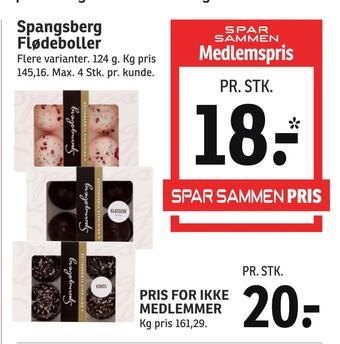 SPAR Spangsberg flødeboller tilbud