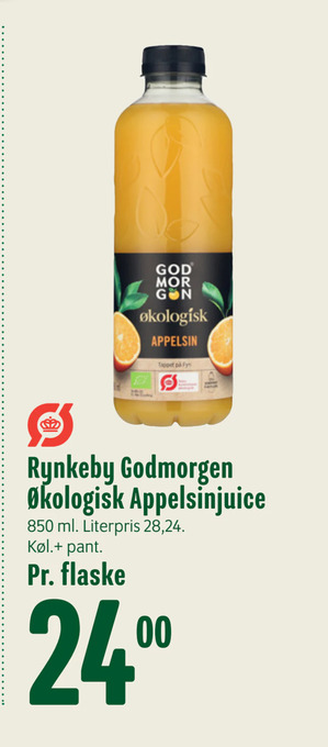 Min Købmand Rynkeby godmorgen økologisk appelsinjuice tilbud