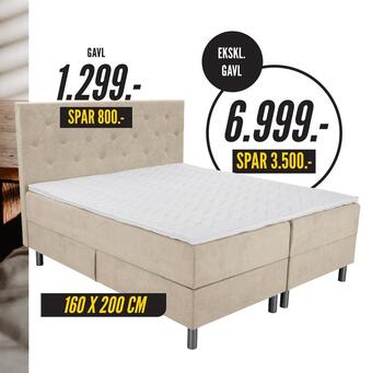 My Home Småland diplomat kontinentalseng 160 x 200 cm tilbud