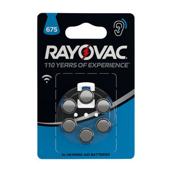 Varta rayovac 675 batterier til høreapparat, 6 stk