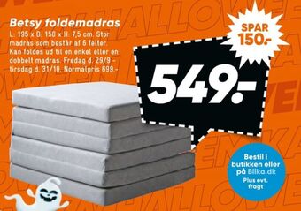Bilka Ukendt foldemadras tilbud