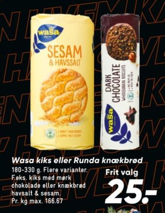 Bilka Wasa knækbrød tilbud