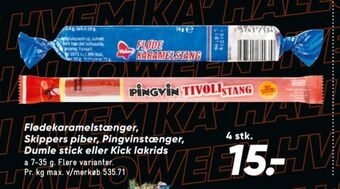 Bilka Malaco karamelstænger fløde tilbud