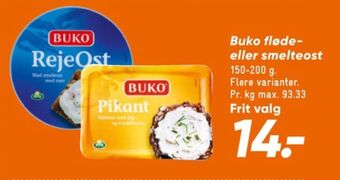 Bilka Buko smelte smøreost rejeost tilbud