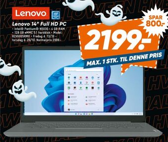 Bilka Lenovo bærbar pc tilbud