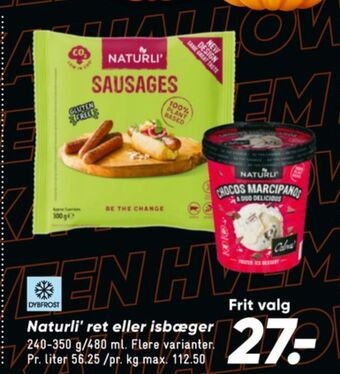 Bilka Naturli' vegetarpølser tilbud