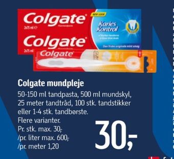 Føtex Colgate tandpasta tilbud