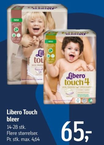 Føtex Touch bleer str 6 13-20 kg tilbud