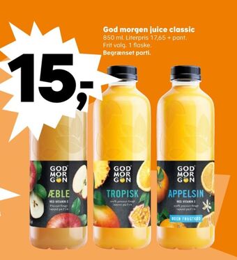 Kvickly Godmorgen appelsinjuice tilbud