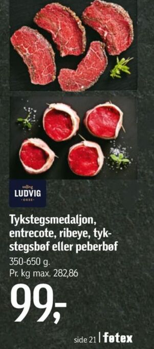 Føtex Ludvig oksetykstegsmedaljoner tilbud