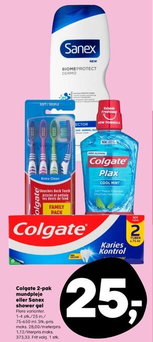 Kvickly Sanex bodyshampoo tilbud