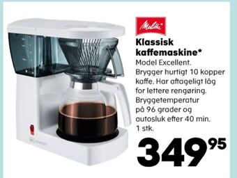 Kvickly Melitta kaffemaskine tilbud