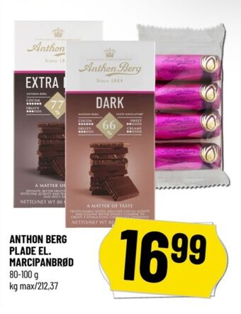 Løvbjerg Anthon berg chokoladeplade dark 66% tilbud