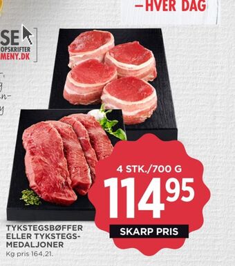 MENY Freygaard oksetykstegsbøffer tilbud