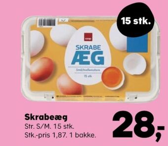 SuperBrugsen Coop skrabeæg s/m tilbud