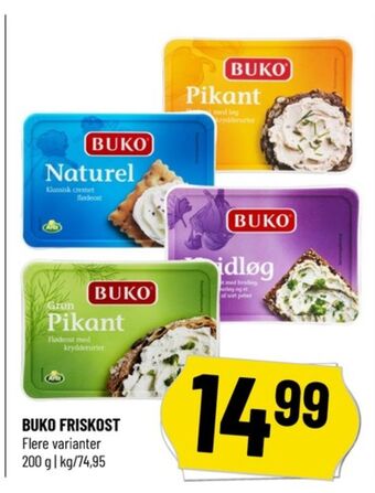 Buko smelte smøreost skinkeost