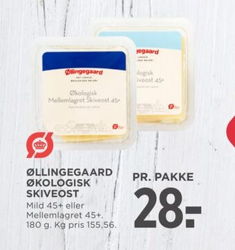 MENY Øllingegaard skiveost mellemlagret 45+ tilbud