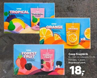 SuperBrugsen Coop drikkeklar saft tropical tilbud