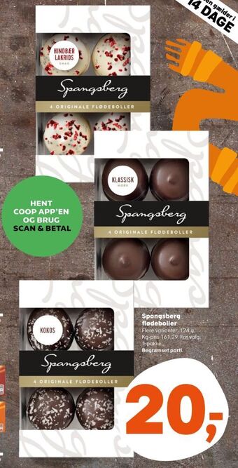 SuperBrugsen Spangsberg flødeboller hindbær & lakrids tilbud
