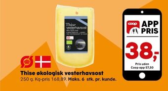 SuperBrugsen Thise skæreost vesterhav 48+/32% tilbud