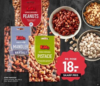 MENY Kims pistacienødder tilbud