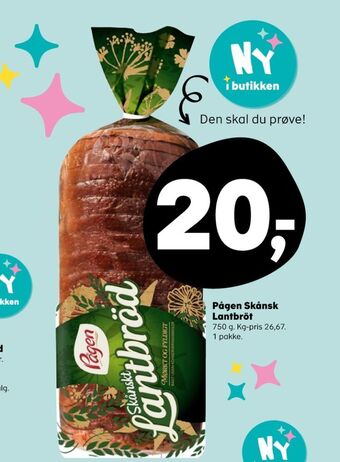 SuperBrugsen Skånsk lantbröt brød tilbud