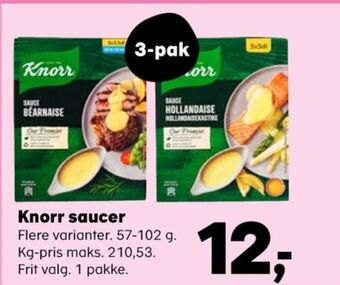 SuperBrugsen Knorr sauce pulver tilbud