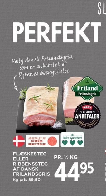 MENY Friland frilandsgris ribbensteg tilbud