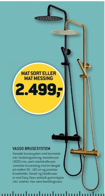 XL-BYG Vasso brusestangsæt tilbud