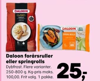SuperBrugsen Daloon forårsruller tilbud